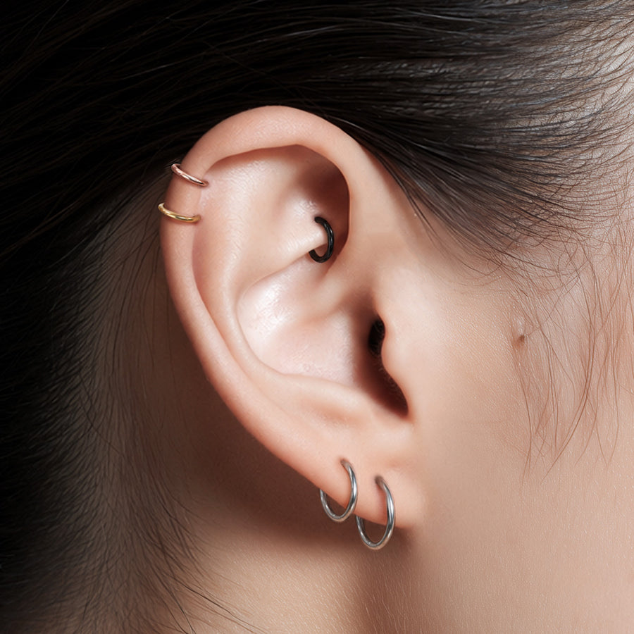 MIXED METAL HOOPS